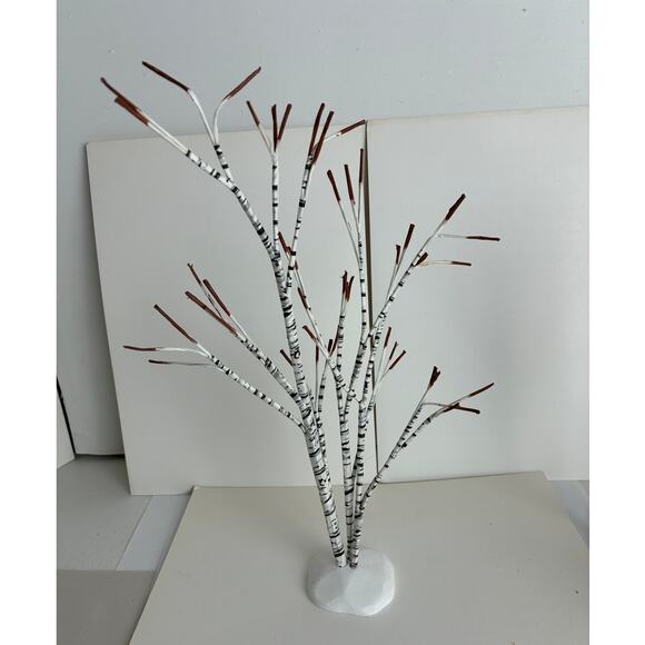 Dept. 56/Lemax Christmas Tree Three White Birch Snow Frosted Various Sizes - Picture 2 of 10